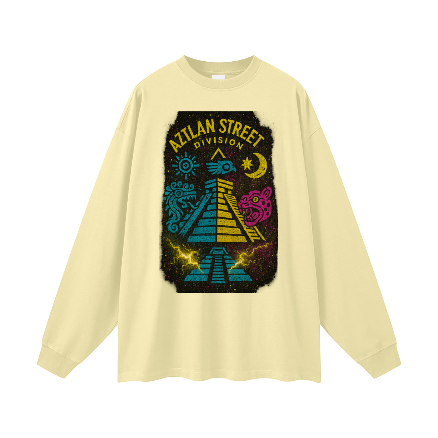 Oversized Unisex Long Sleeve T-Shirt "Aztlan Ascension LS" 🔥