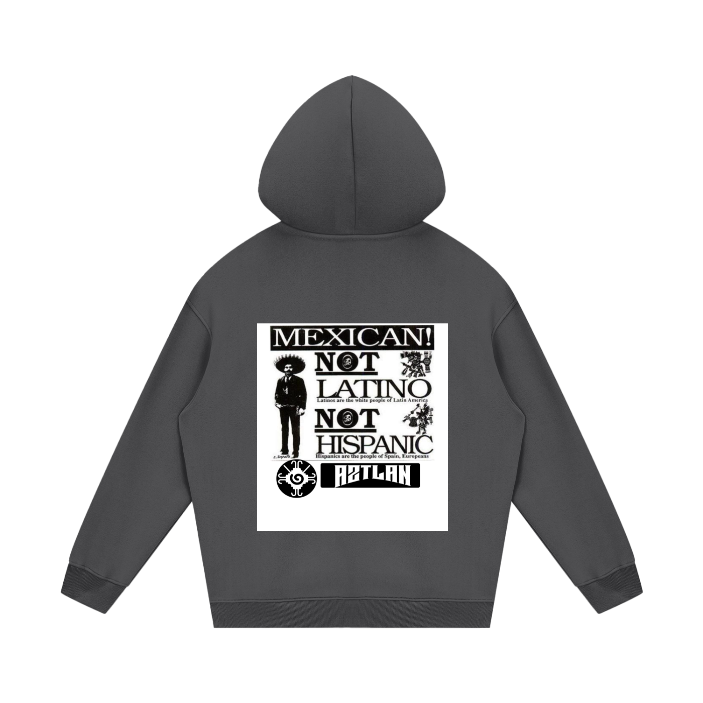 “MEXICAN! NOT LATINO – Aztlan Reclamation Unisex Streetwear Hoodie”