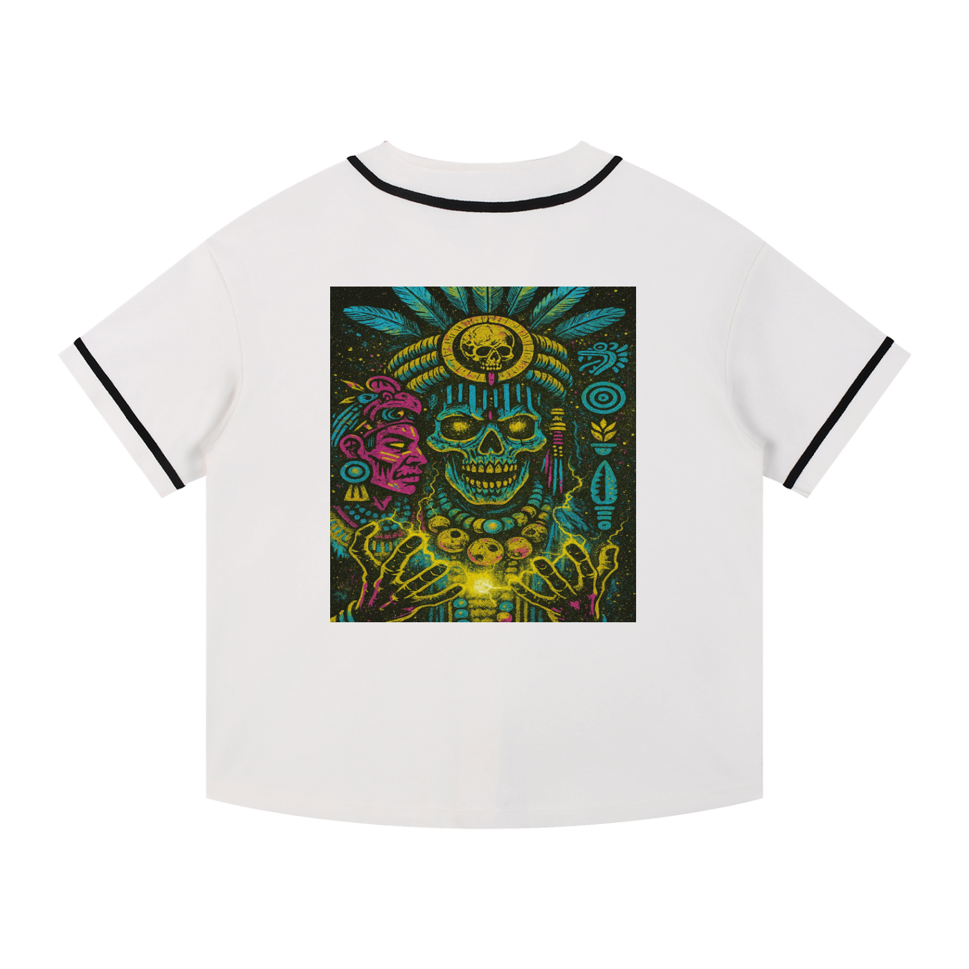Contrast Piped Button-Up Jersey "Aztec Aftershock"