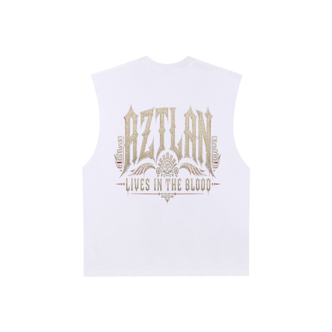 Aztlán Lives in the Blood Raw Edge Cotton Tank Top – “They Not Like Us” Streetwear Edition