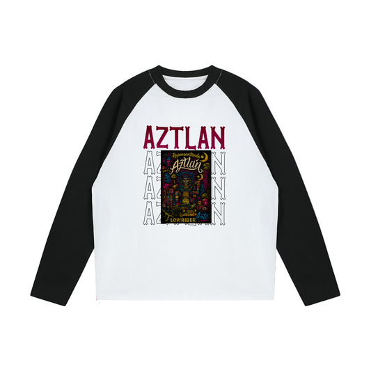“Aztlán Sacred Arte Raglan Long Sleeve — Cultura & Legacy Edition”