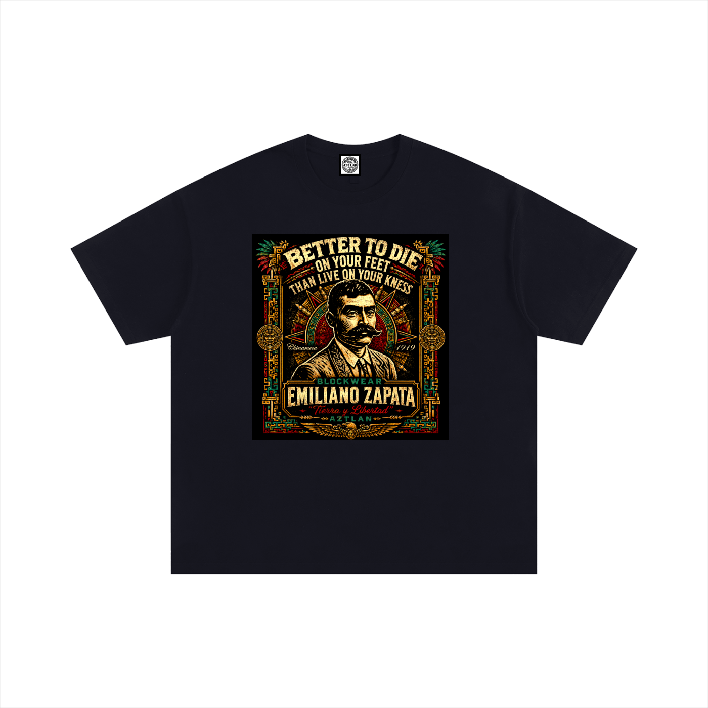 BlockWear Aztlán Tierra y Libertad Oversized Tee – Zapata Warrior Collection