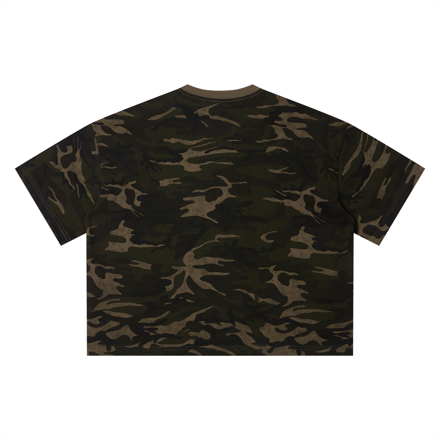 “BlockWear Aztlán: Fire Ritual Warrior Camo Boxy Tee — Ascension Edition”