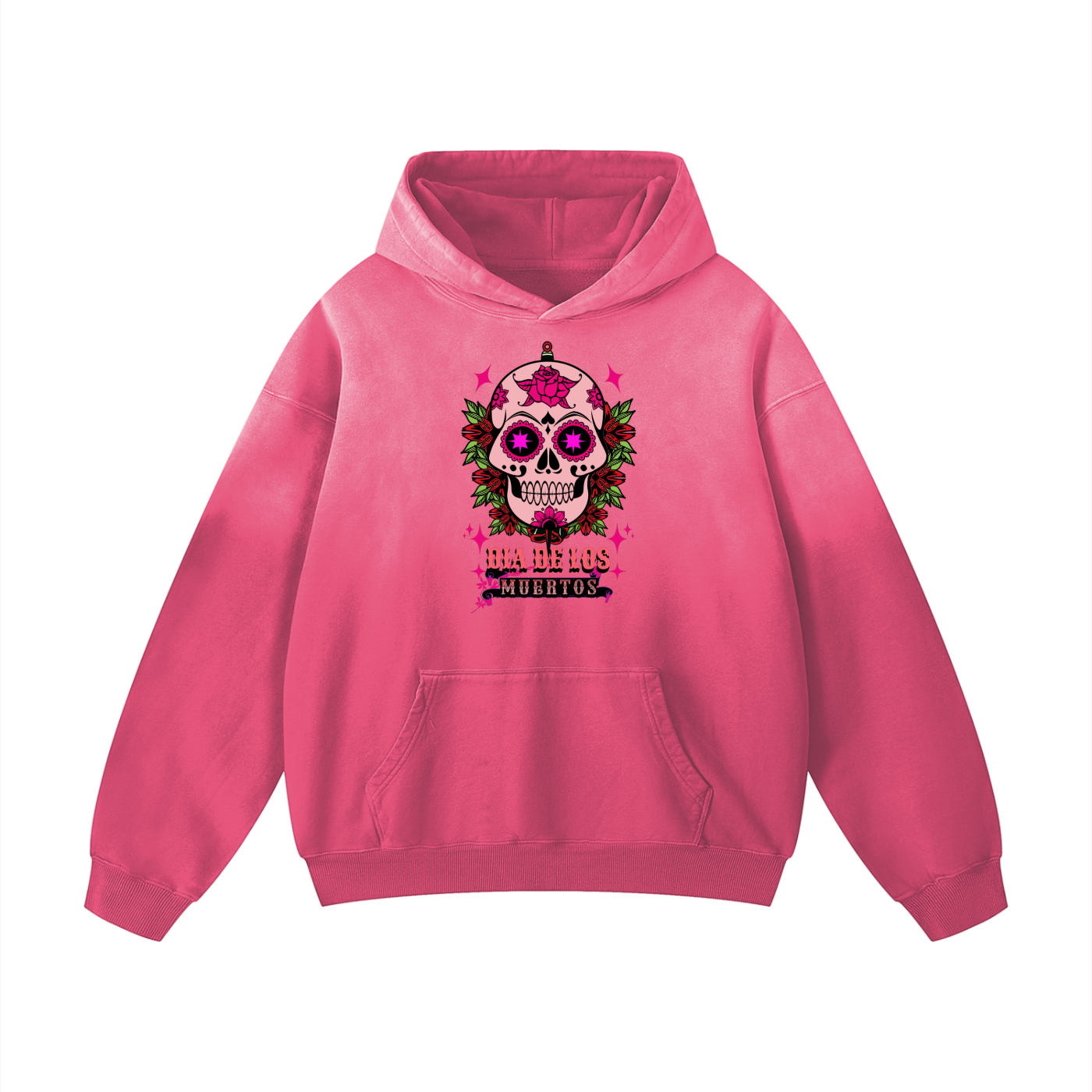 Muertos Gradient Hoodie	Día de los Muertos meets urban fade