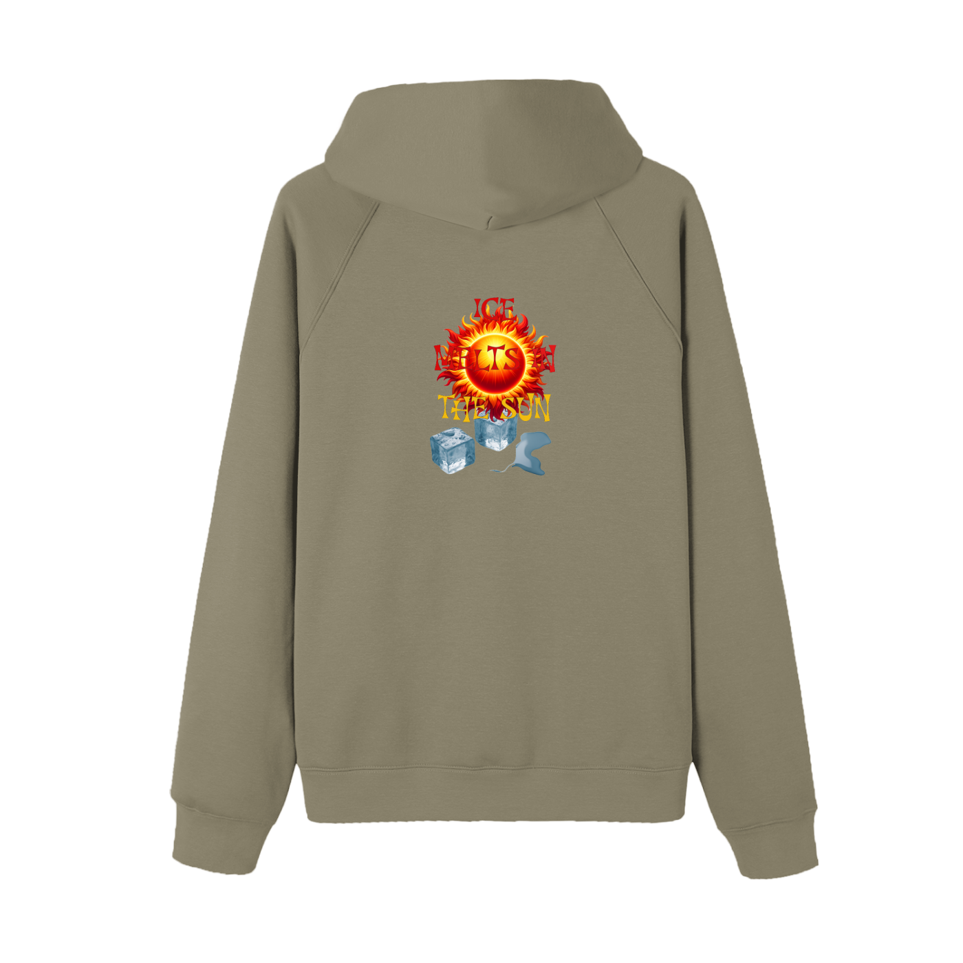 Essential Raglan Sleeve Fleece Hoodie “Slice & Sizzle” — cheeky and bold, like the hoodie itself
