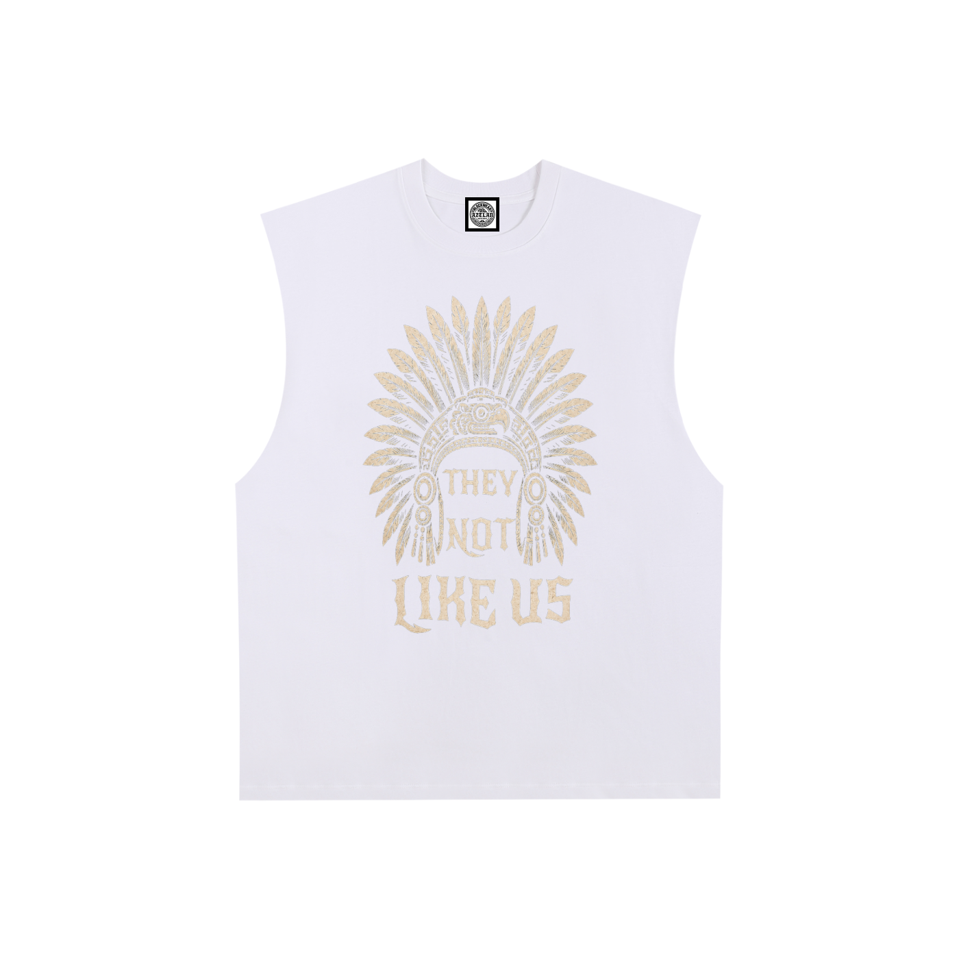 Aztlán Lives in the Blood Raw Edge Cotton Tank Top – “They Not Like Us” Streetwear Edition