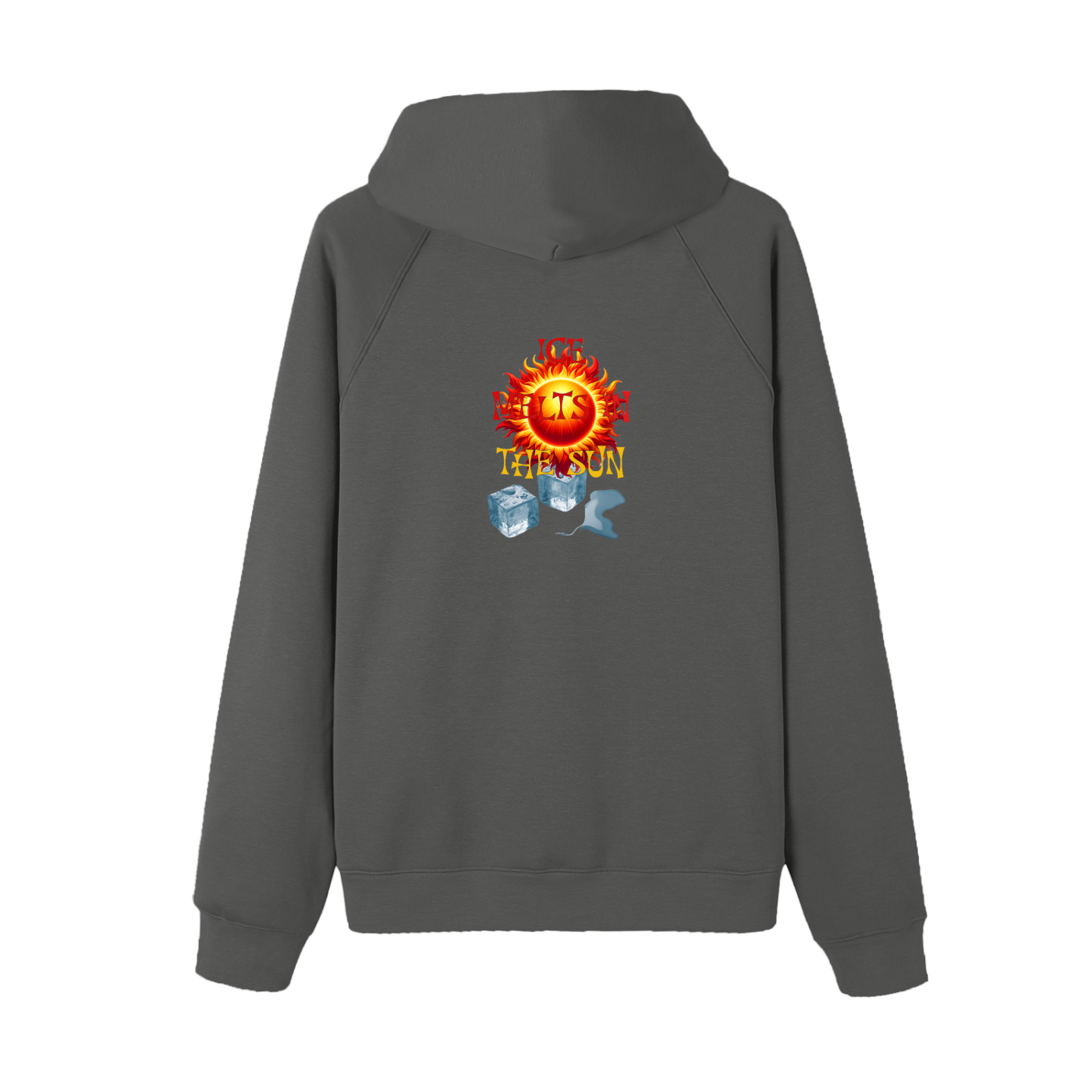 Essential Raglan Sleeve Fleece Hoodie “Slice & Sizzle” — cheeky and bold, like the hoodie itself