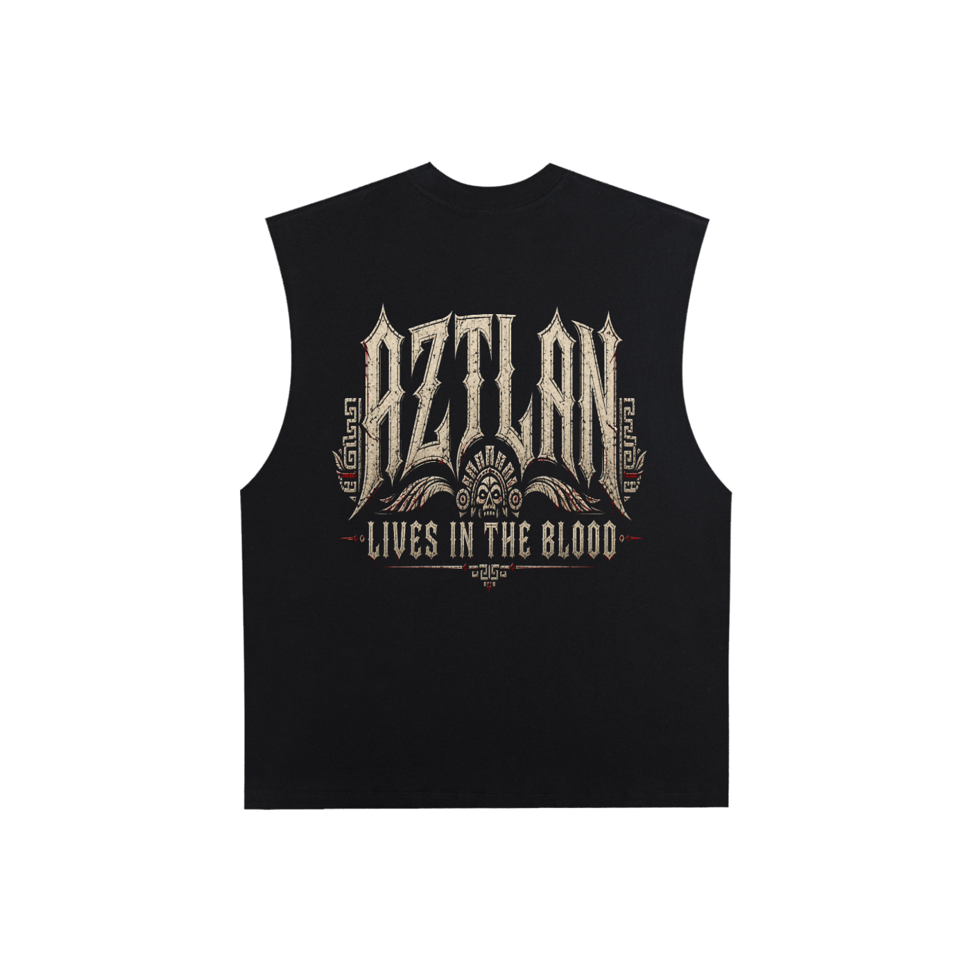 Aztlán Lives in the Blood Raw Edge Cotton Tank Top – “They Not Like Us” Streetwear Edition