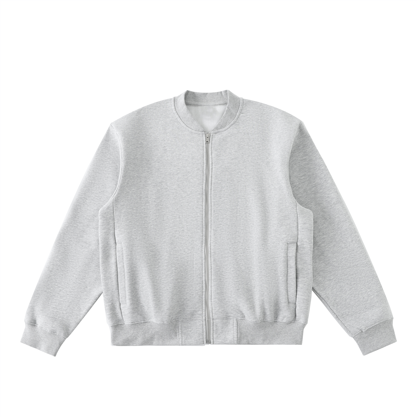 Essential Zip-Up Fleeced Varsity Jacket “Bitcoin Creates Opportunity – BlockWear Essential Varsity”