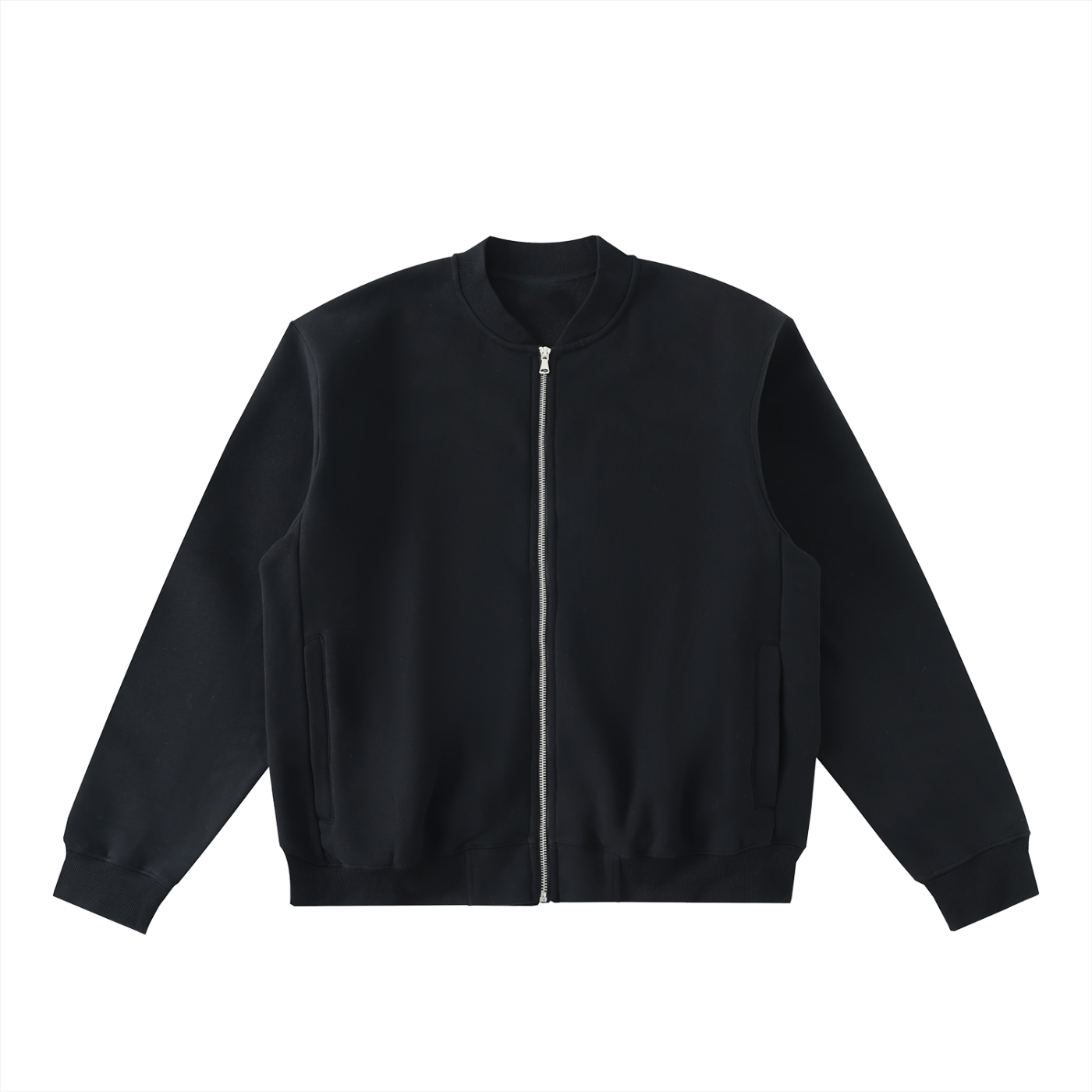 Essential Zip-Up Fleeced Varsity Jacket “Bitcoin Creates Opportunity – BlockWear Essential Varsity”