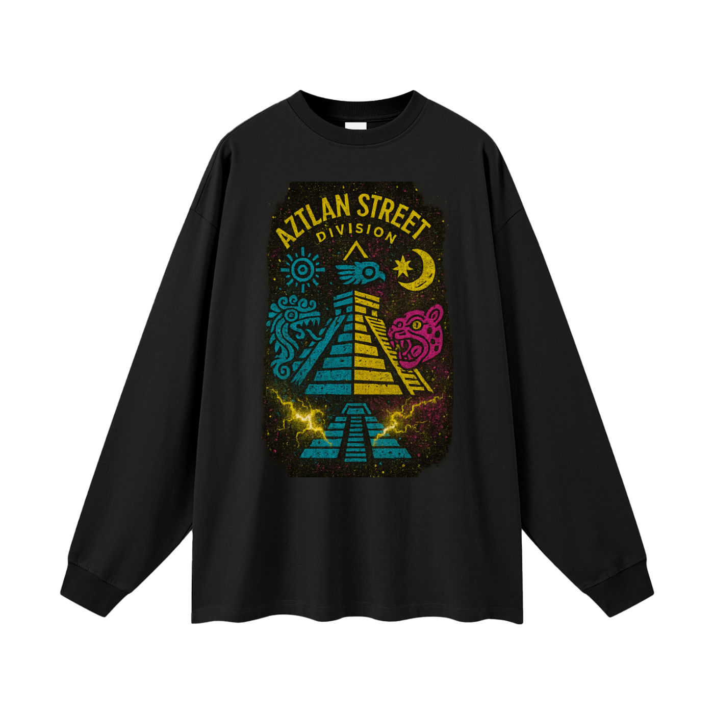Oversized Unisex Long Sleeve T-Shirt "Aztlan Ascension LS" 🔥