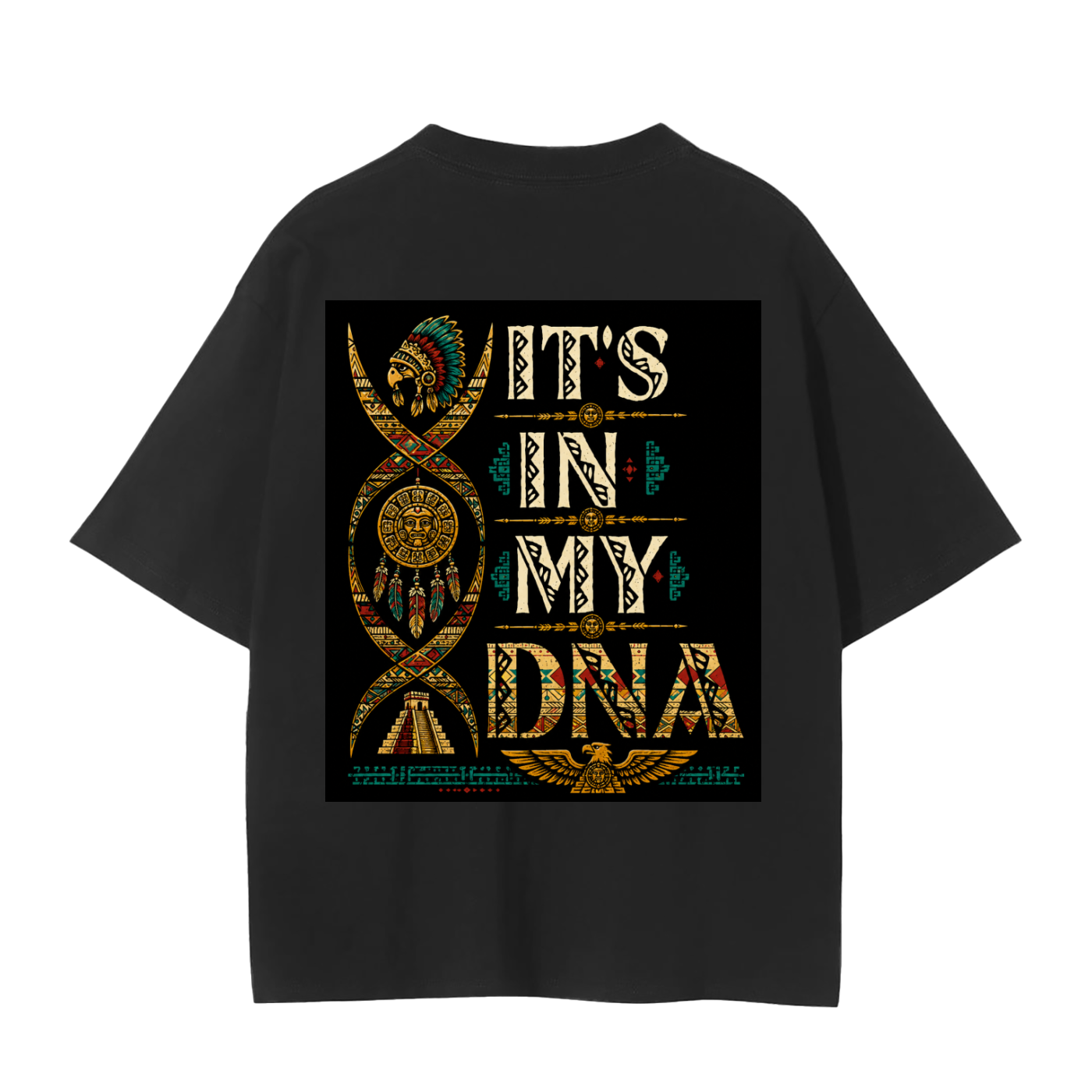 Daddy The Aztlán Warrior “It’s In My DNA” Father’s Day Unisex Seamless T-Shirt – BlockWear Aztlán Royalty Edition