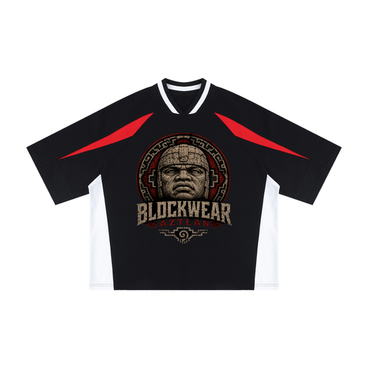 BlockWear Aztlán Guardian V-Neck — Olmec Legacy Edition