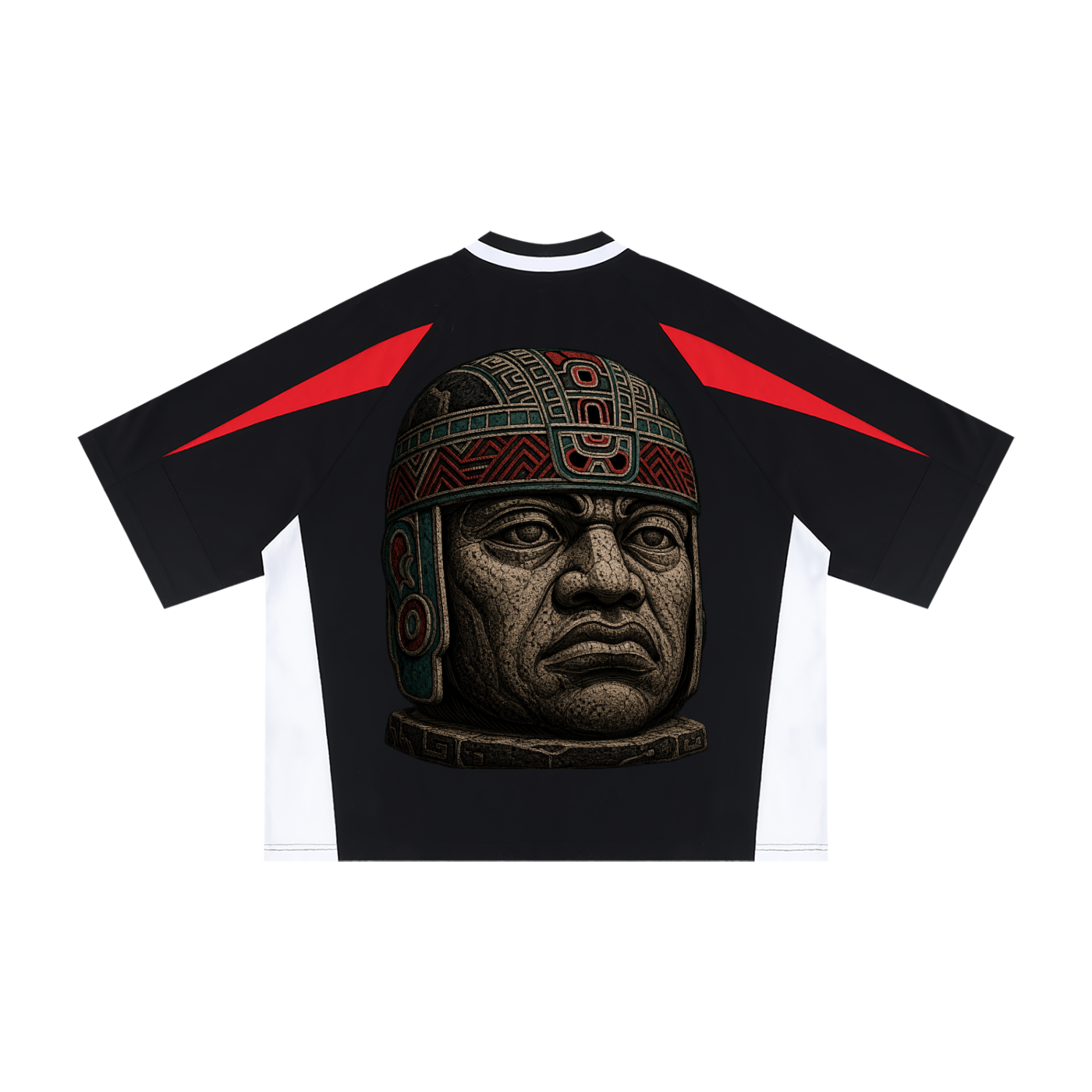 BlockWear Aztlán Guardian V-Neck — Olmec Legacy Edition
