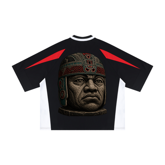 BlockWear Aztlán Guardian V-Neck — Olmec Legacy Edition