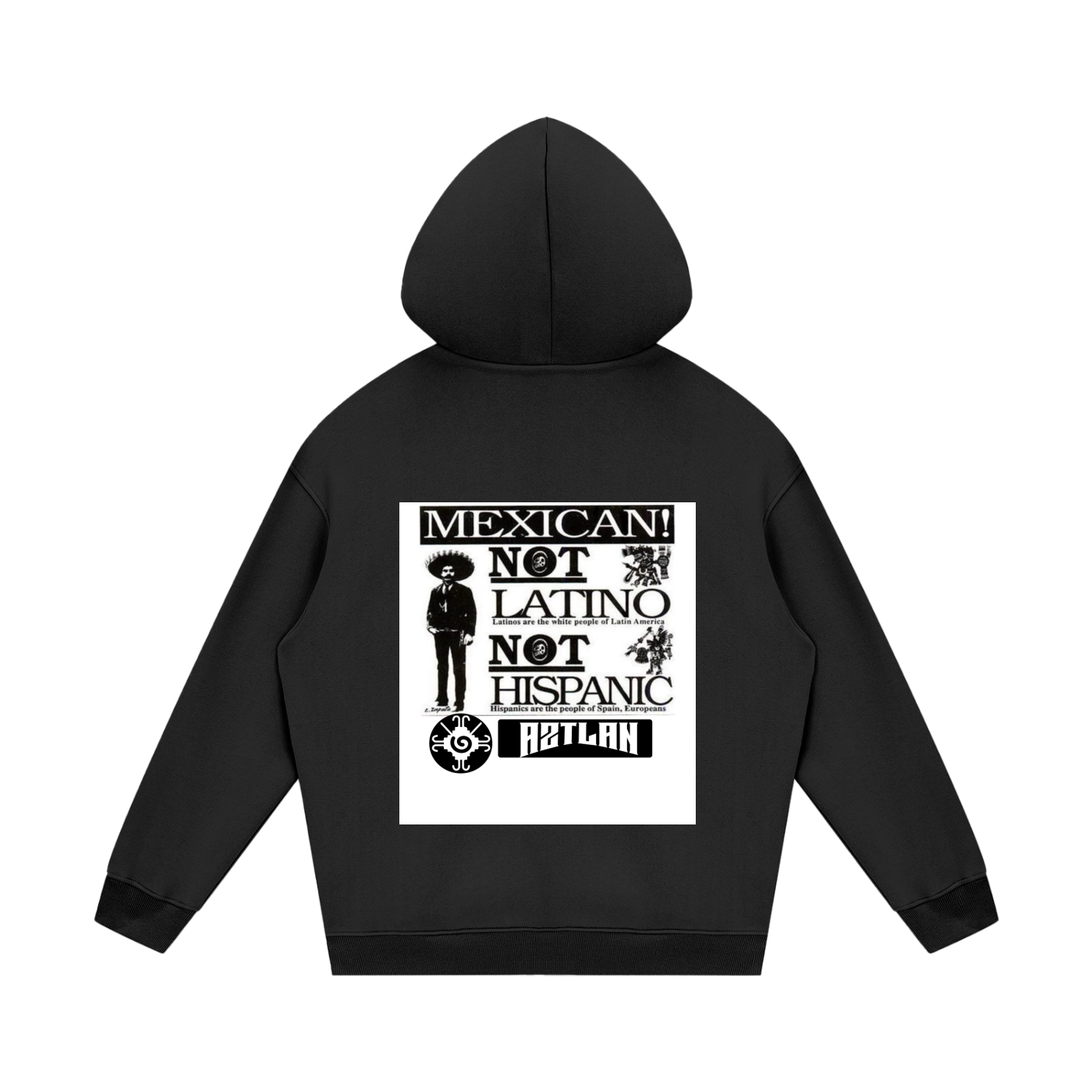 “MEXICAN! NOT LATINO – Aztlan Reclamation Unisex Streetwear Hoodie”