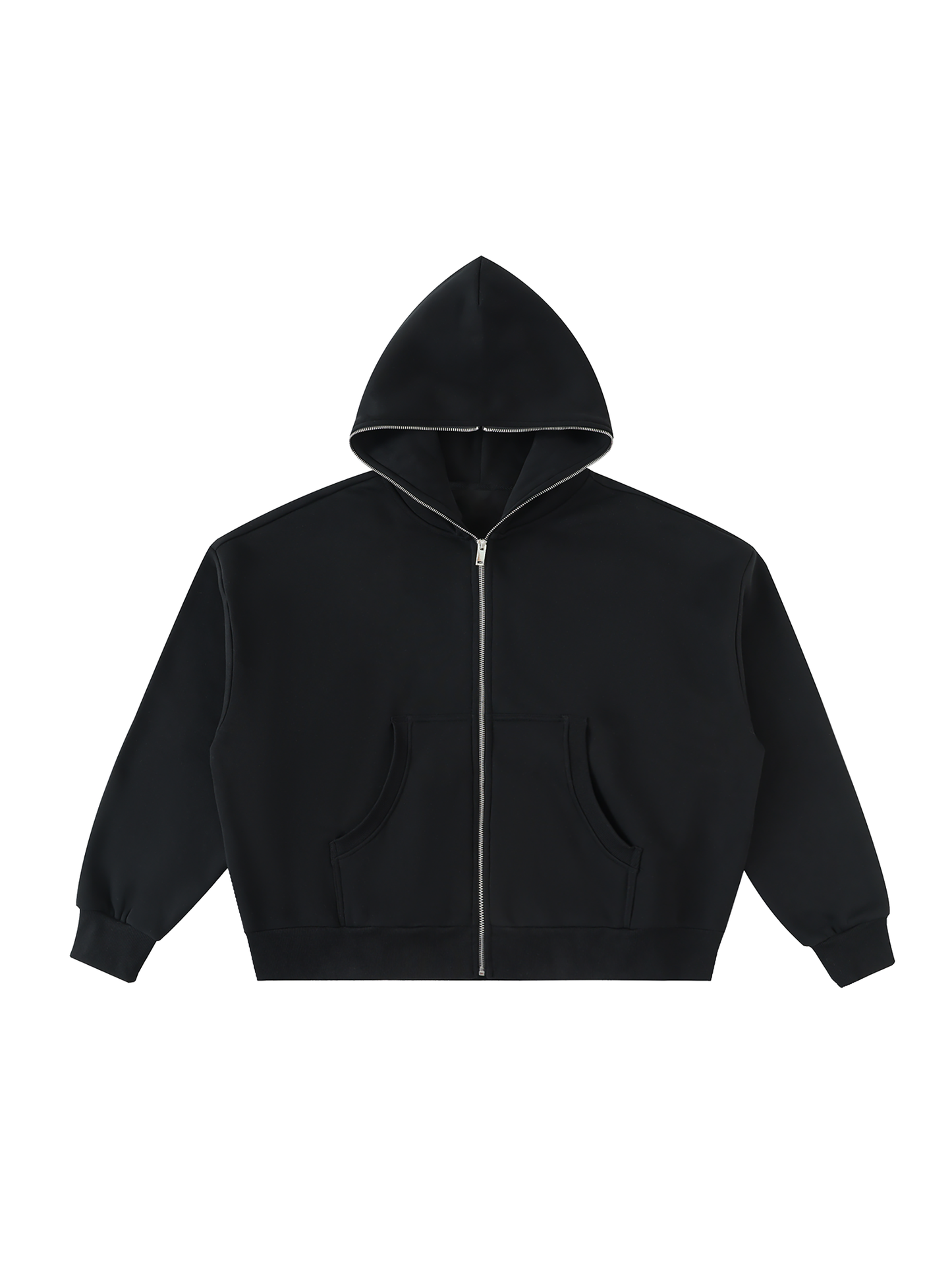 Fleeced Full-Zip Boxy Hoodie "Aztlan Authority" — bold, boxy, and built to lead